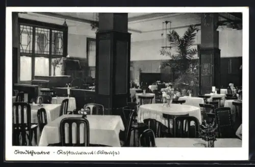 AK Lübeck, Stadttheater-Restaurant Klause, Innenansicht