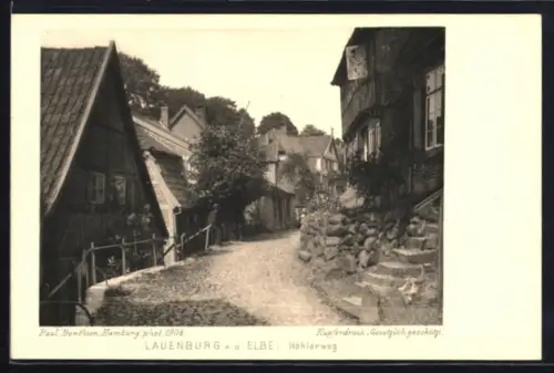 AK Lauenburg a. d. Elbe, Hohlerweg, Strassenpartie