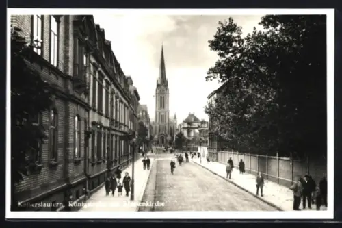 AK Kaiserslautern, Königstrasse mit Marienkirche