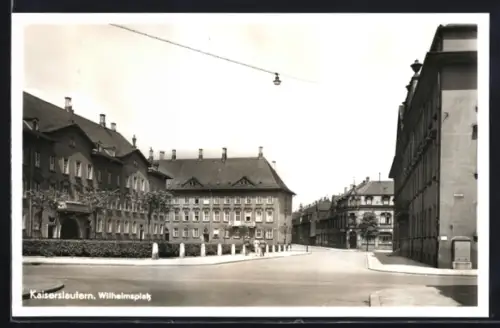 AK Kaiserslautern, Wilhelmsplatz mit Strassenpartie