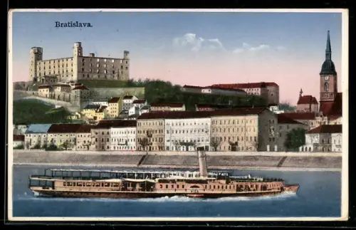 AK Bratislava, Raddampfer Wien auf der Donau