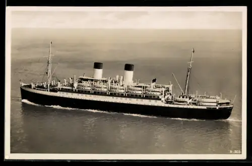 AK Passagierschiff M.S. Monte Rosa aus der Vogelschau