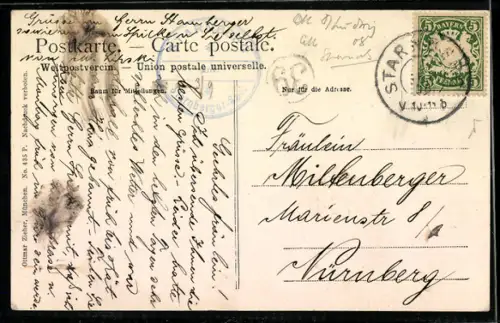 AK Raddampfer Ludwig auf dem Starnberger See