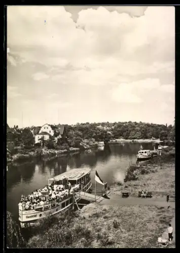 AK Dampfer Saaletal auf der Saale am Giebichenstein