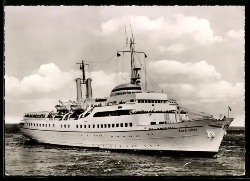 AK Passagierschiff M.S. Alte Liebe auf hoher See