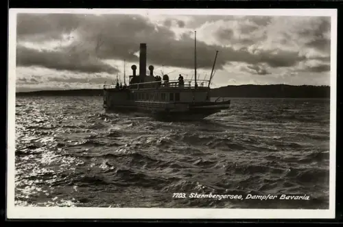 AK Raadampfer Bavaria auf dem Starnberger See