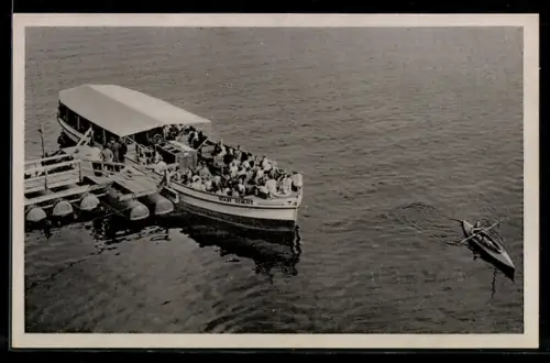 AK Fahrgastschiff Stadt Schleiz auf dem Stausee bei Saalburg