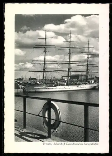 AK Bremen, Schulschiff Deutschland im Europahafen, Segelschiff