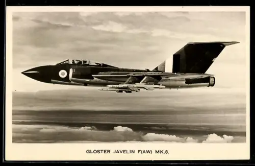 AK Allwetter-Jagdflugzeug Gloster Javelin 4 Mk.8 im Fluge