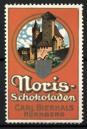Reklamemarke Nürnberg, Noris-Schokoladen Carl Bierhals, Burgansicht