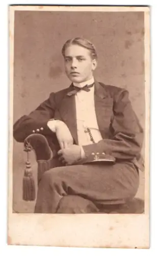 Fotografie M. A. Eurenius, Stockholm, Wilhelm von Eckermann, Schwedischer Marineoffizier, Kammerherr Viktoria v. Baden