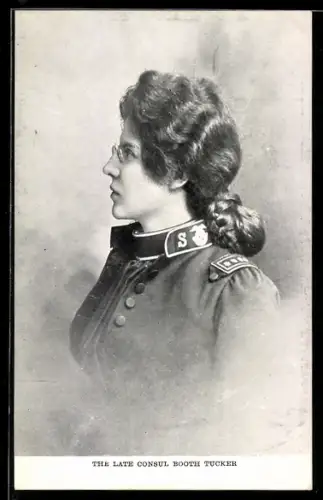 AK Verstorbene Konsulin Booth Tucker von der Heilsarmee im Profil, Religion
