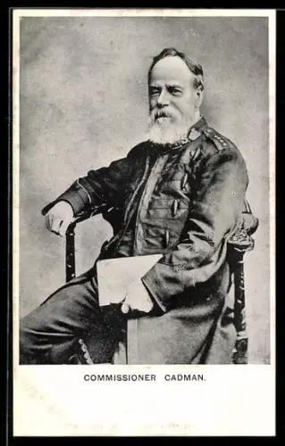 AK Comissioner Cadman von der Heilsarmee auf einem Stuhl, Religion