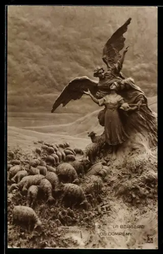 Künstler-AK Domenico Mastroianni: La Bergere de Domremy, Engel
