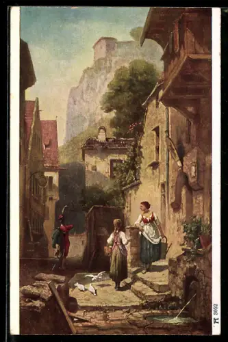 Künstler-AK Carl Spitzweg: Der Husar