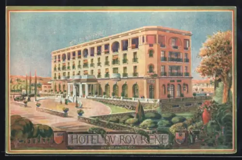 Künstler-AK Aix-en-Provence, Hotel du Roy René