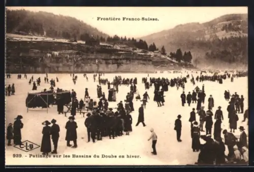 AK Saut du Doubs, Patinage sur les Bassins du Doubs en hiver