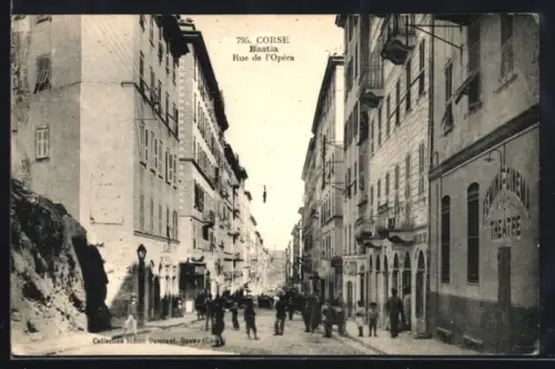 AK Bastia /Corse, Rue de l`Opera
