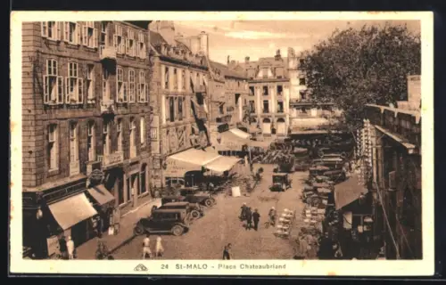 AK Saint-Malo, Place Chateaubriand, Cafe de L`Ouest