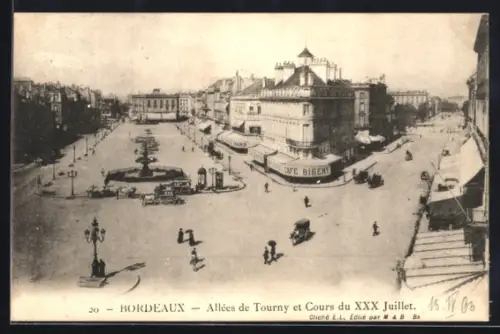 AK Bordeaux, Allées de Tourney et Cours du XXX Juillet