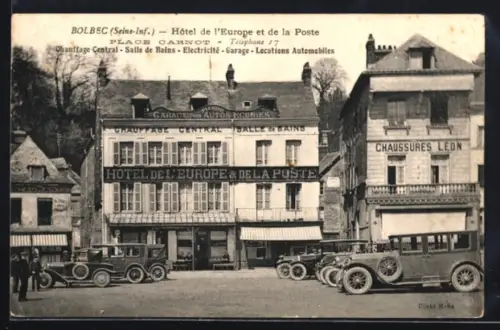 AK Bolbec /Seine-Inf., Hôtel de l`Europe et de la Poste
