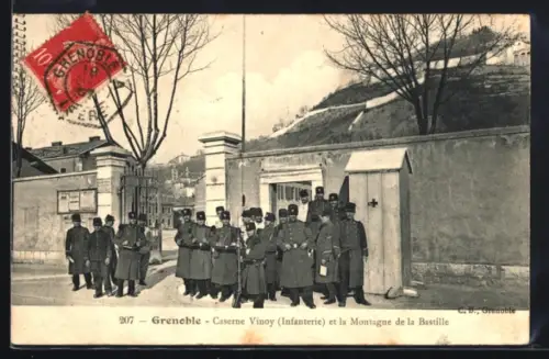 AK Grenoble, Caserne Vinoy et la Montagne de la Bastille