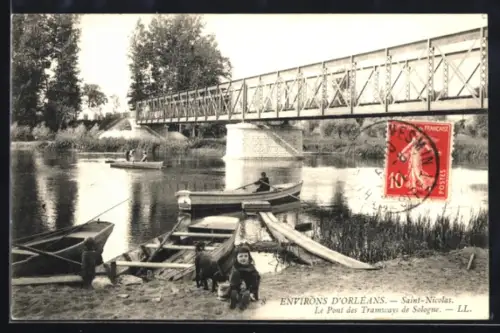 AK Saint-Pryvé-Saint-Mesmin, Saint-Nicolas, Le Pont des Tramways de Sologne