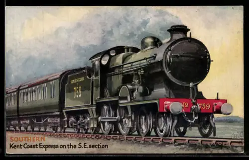 AK Southern Kent Coast Express on the S.E. Section, englische Eisenbahn