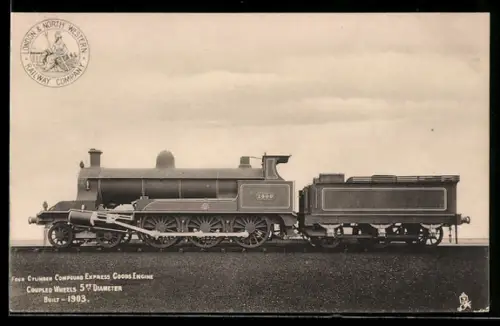 AK Four Cylinder Compound Express Goods Engine, built 1903, englische Eisenbahn