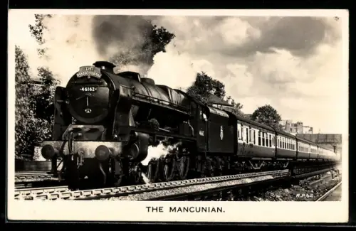 AK The London Midland Region`s Mancunian, Business Train, englische Eisenbahn