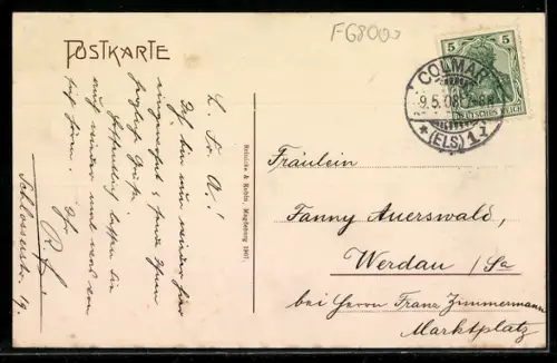 AK Colmar, Monument Général Rapp, Rapp-Denkmal