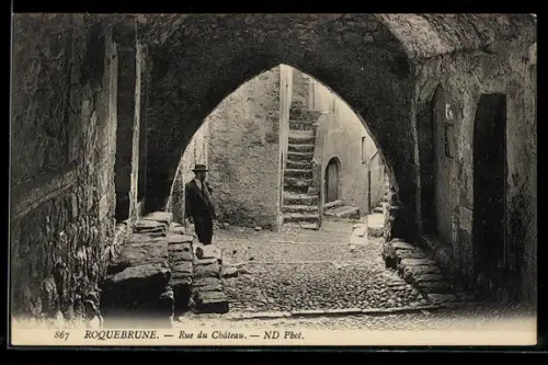 AK Roquebrune, Rue du Chateau