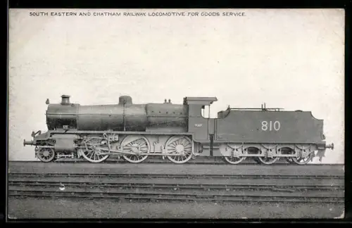 AK englische Eisenbahn 810, South Eastern and Chatham Railway Lovomotive for Goods Service