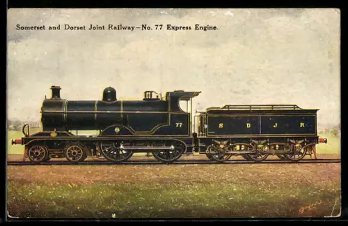 AK Somerset and Dorset Joint Railway No. 77 4-4-0 Express Engine