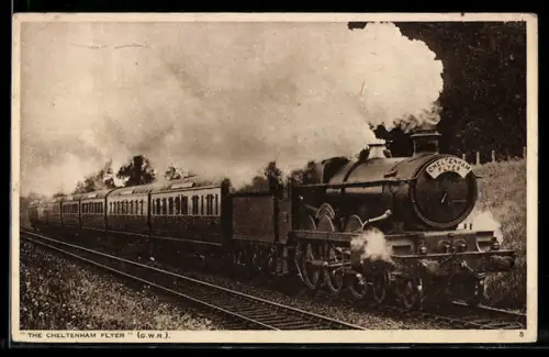 AK englische Eisenbahn The Cheltenham Flyer, Great Western Railway Company
