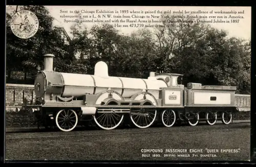 AK englische Eisenbahn Queen Empress der London & North Western Railway-Gesellschaft