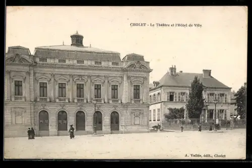 AK Cholet, Le Theatre et l`Hotel de Ville