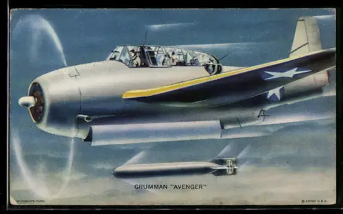 AK Grumman Avenger beim Bombenabwurf