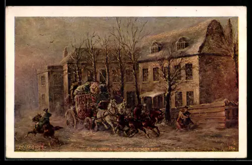 Künstler-AK London, Copenhagen House, Caledonian Road, Postkutsche