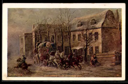 AK Copenhagen House, Caledonian Road, Ortspartie mit Postkutsche