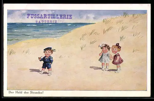 AK Kleiner Matrose - der Held vom Strand, kommt gut bei Mädchen an