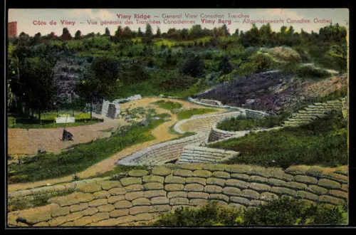 AK Cote de Vimy, Vue generale des Tranchées Canadiennes