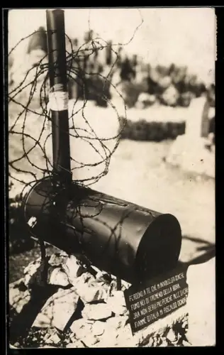 AK Redipuglia, Cimitero Militare degli Invitti Della 3a Armata, Metallrohr