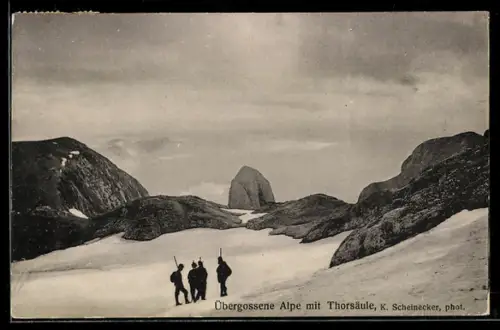 AK Bergstieger auf der Übergossenen Alpe mit Thorsäule