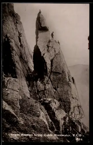 AK Napes Needles Great Gable Wastwater, Bergsteiger
