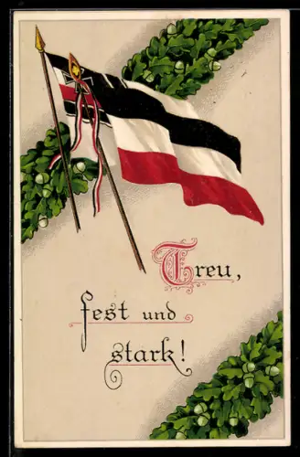 AK Treu, fest und stark!, Fahnen mit Eichenblättern
