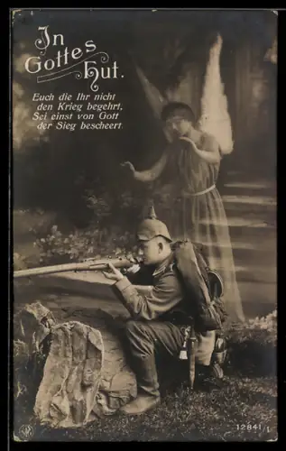 AK Engel bewacht Soldaten in Uniform