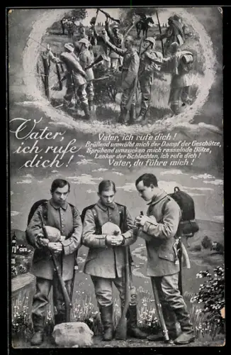 AK Vater, ich rufe dich! - Soldaten nach der Schlacht und beim Gebet