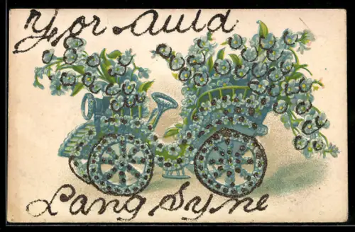 AK Aus Vergissmeinnicht bestehendes Auto, Blumenbild