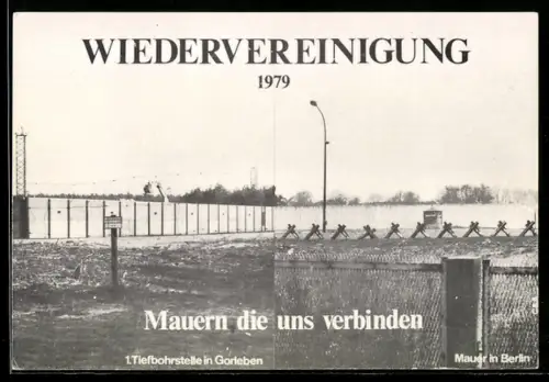 AK Verschiedene Partien an der Berliner Mauer